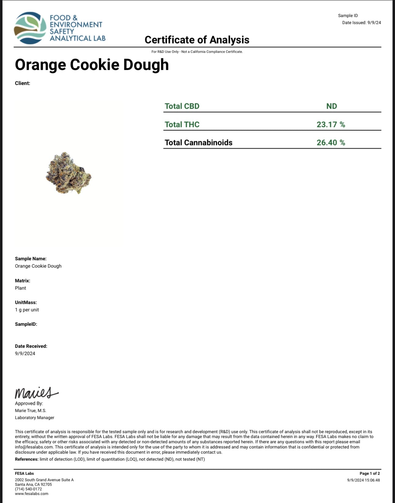 Orange Cookie Dough AAA Exotic THCA