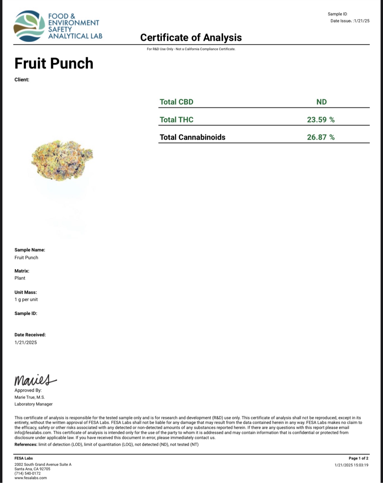 Fruit Punch AAA Exotic THCA