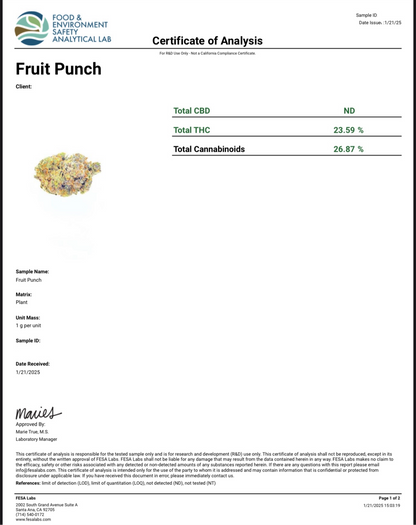 Fruit Punch AAA Exotic THCA
