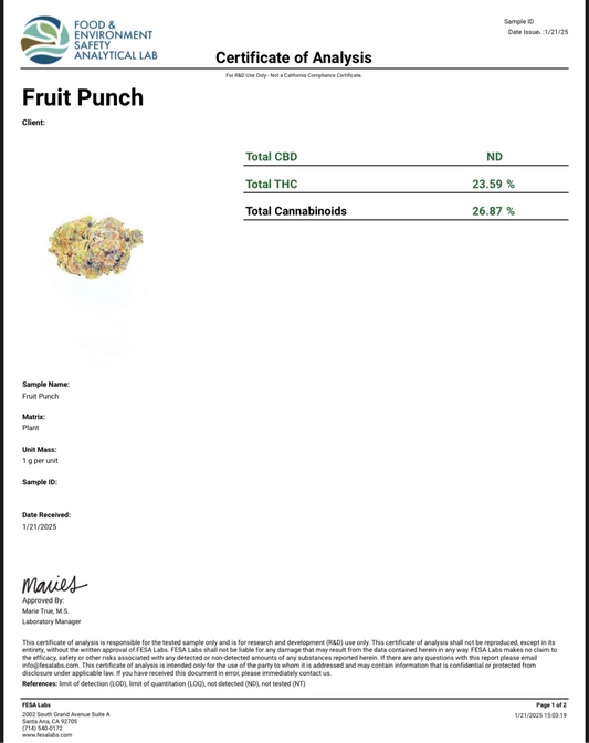 Fruit Punch AAA Exotic THCA