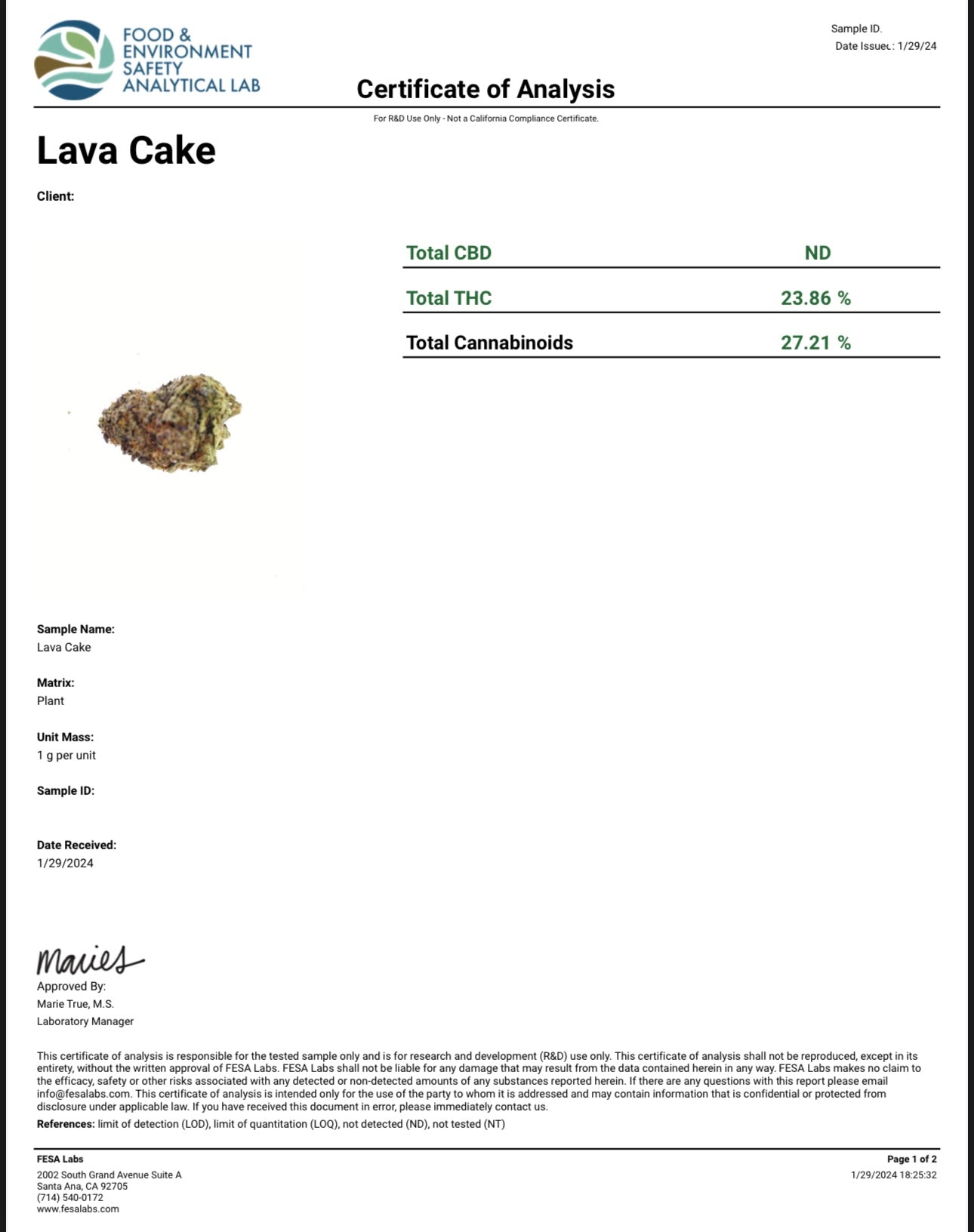 Lava Cake AAA Exotic THCA