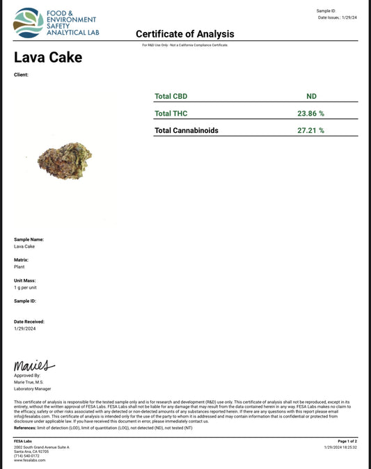 Lava Cake AAA Exotic THCA