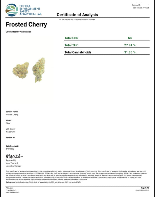 Frosted Cherry AAA Exotic THCA