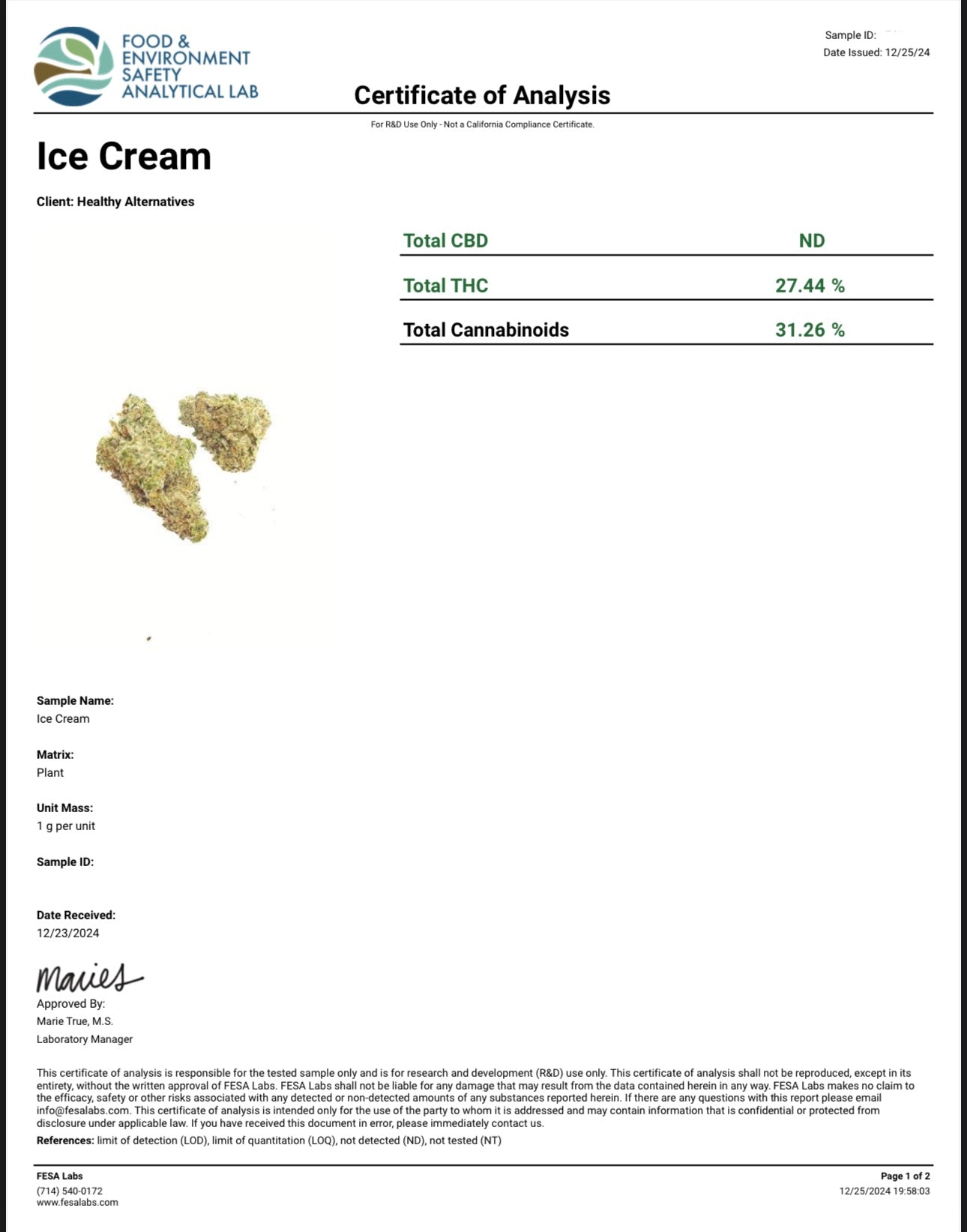 Ice Cream AAA Exotic THCA